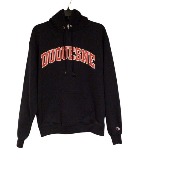 Champion Tops - Duquesne Dukes black hoodie size medium, unisex